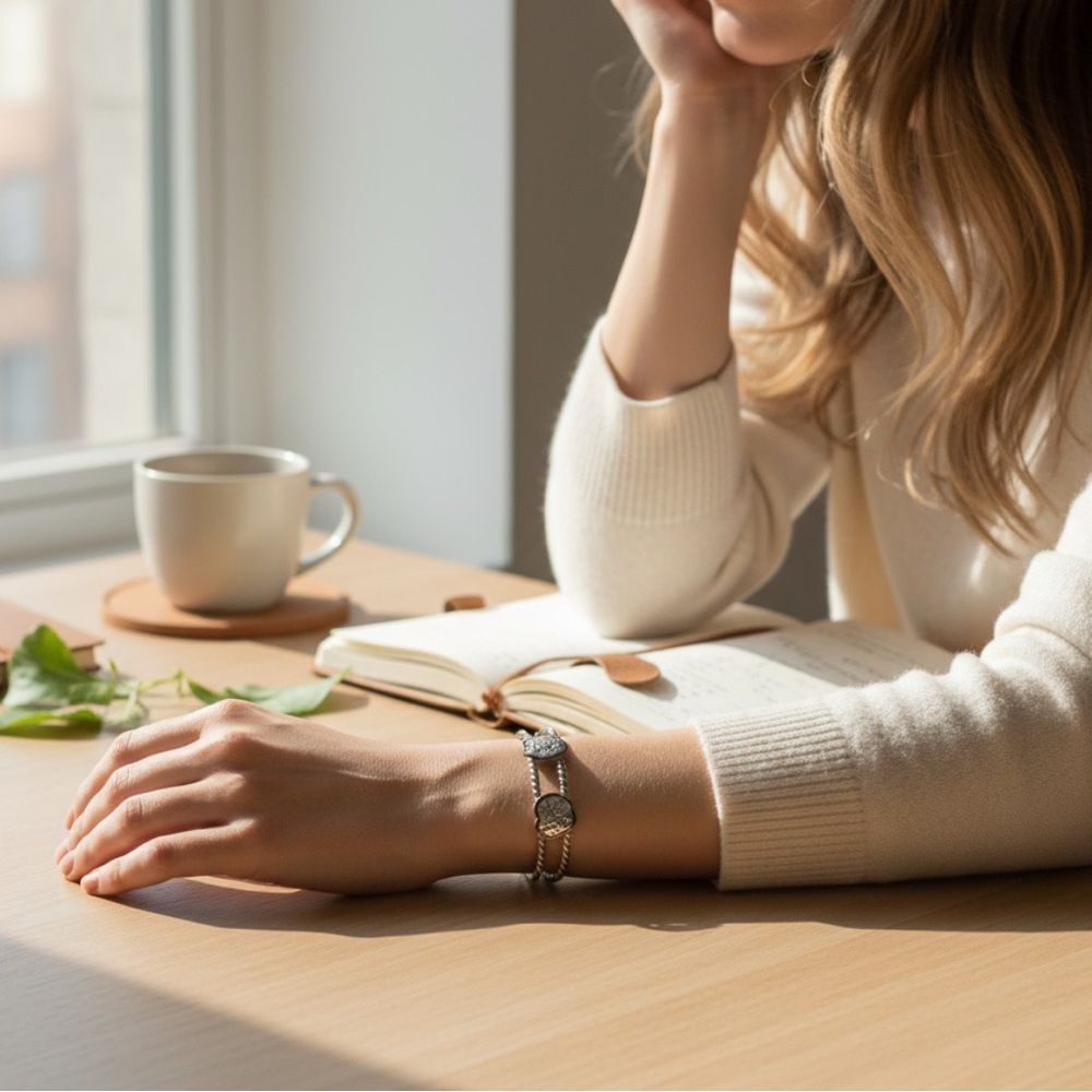 Vintage Heart Cuff Bracelet Silver Tone Twisted Rope Engraved Hearts